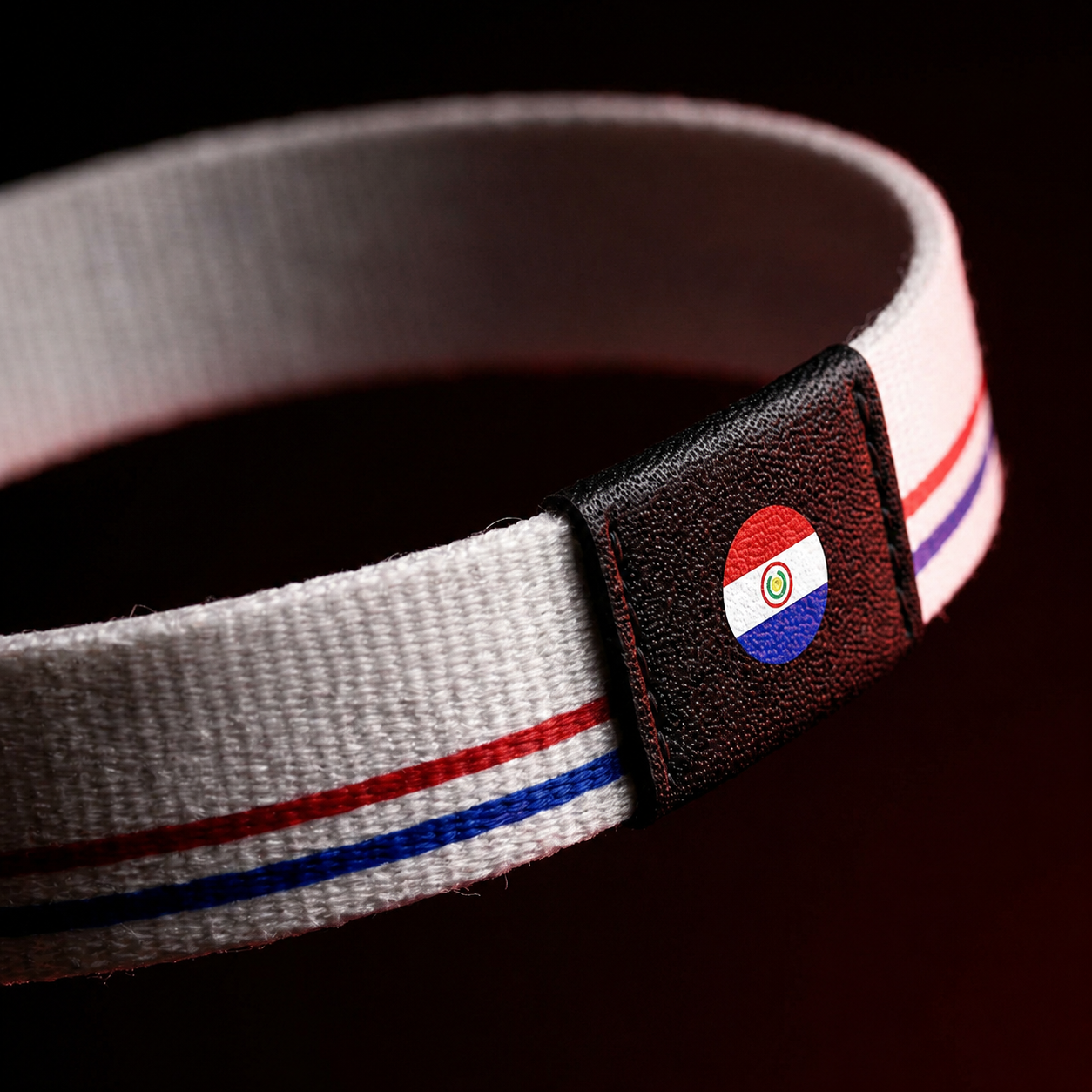 Close-up de la pulsera Alfaroneta blanca