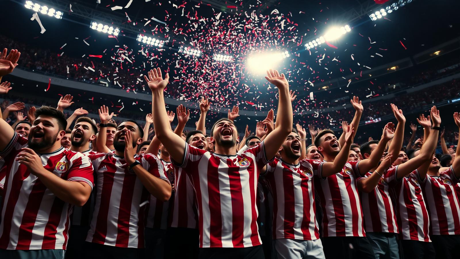 Hinchas celebrando